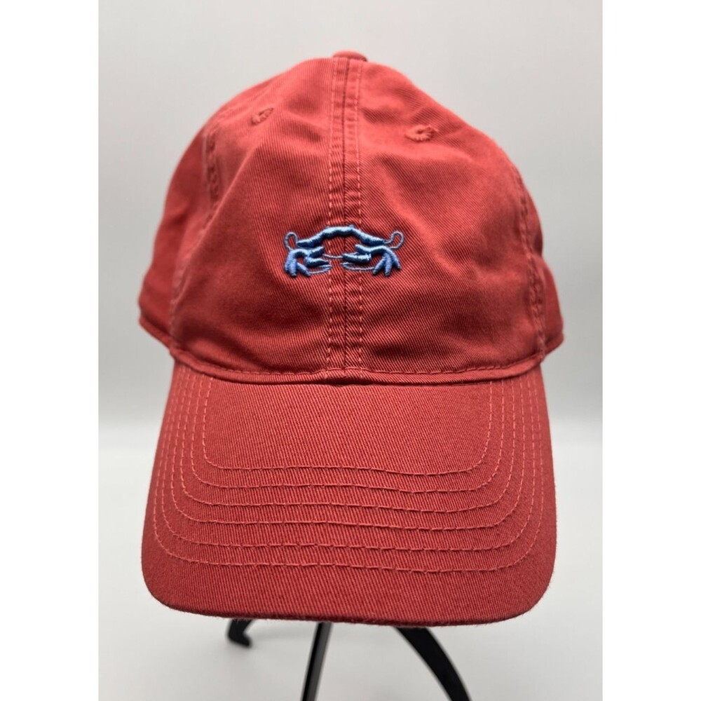 Legacy Chesapeake Collection Ball Cap Hat Rust Red Crab Embroidered Strapback
